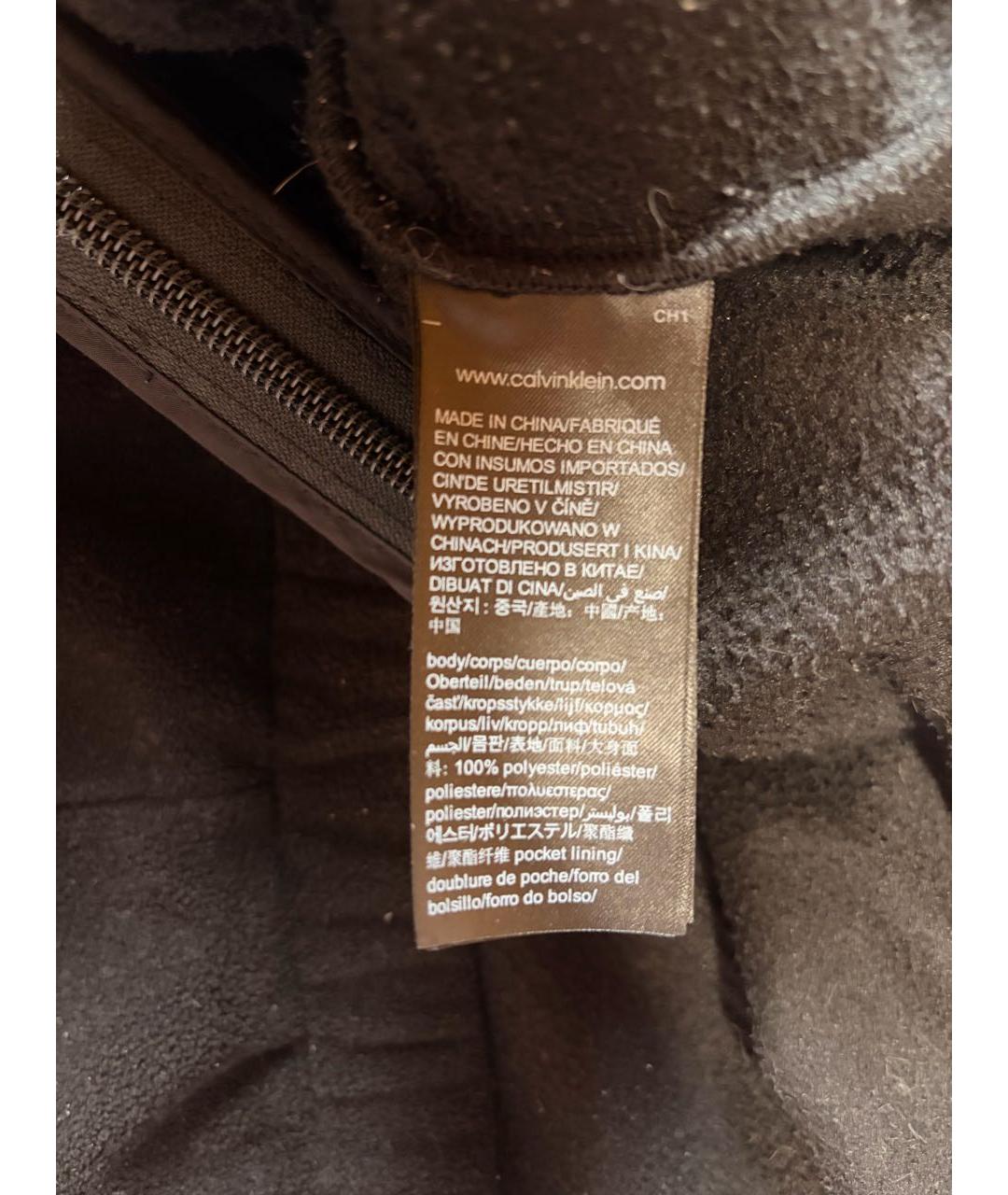 CALVIN KLEIN Черная полиэстеровая куртка, фото 4