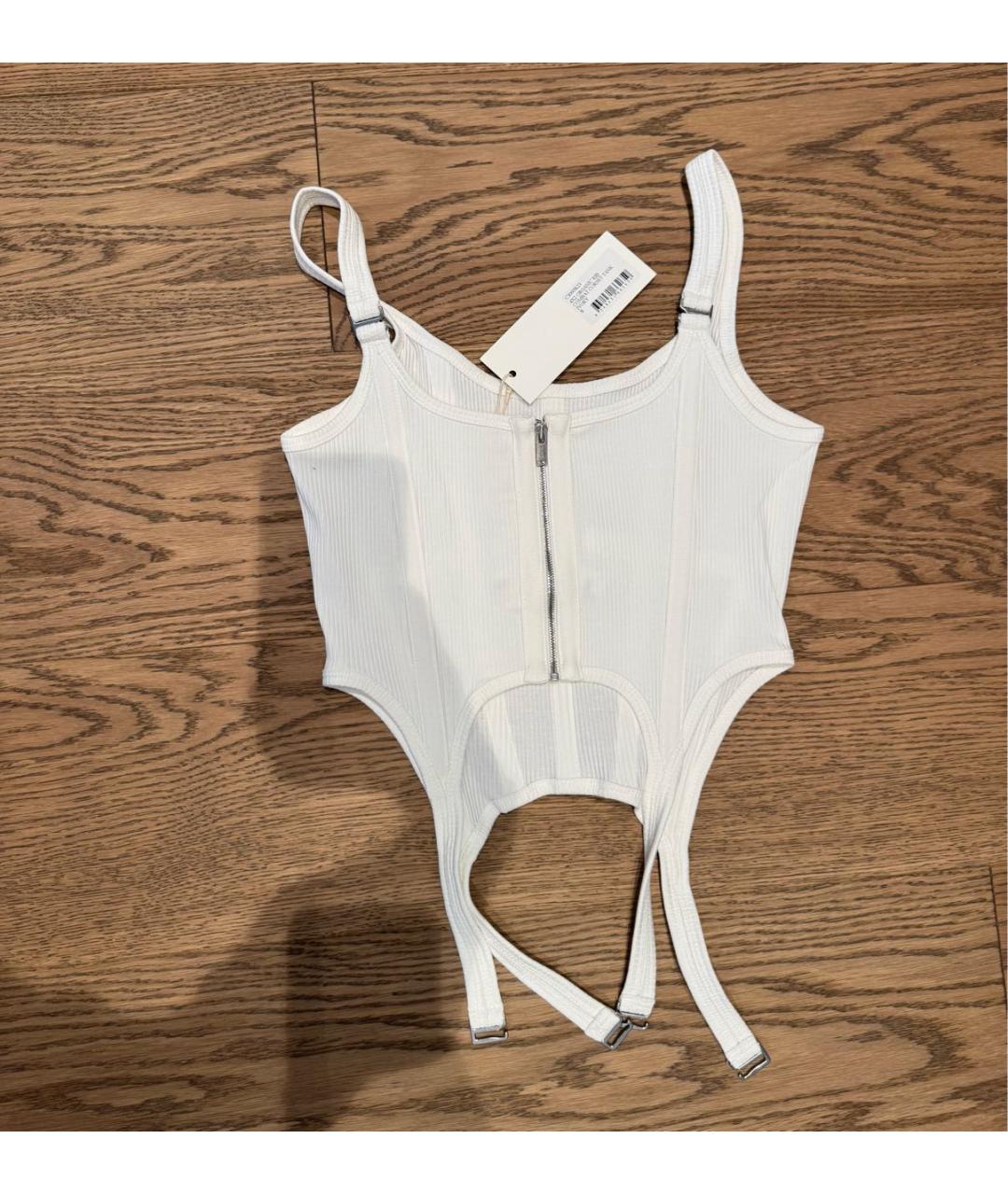 DION LEE Белая хлопковая майка, фото 2