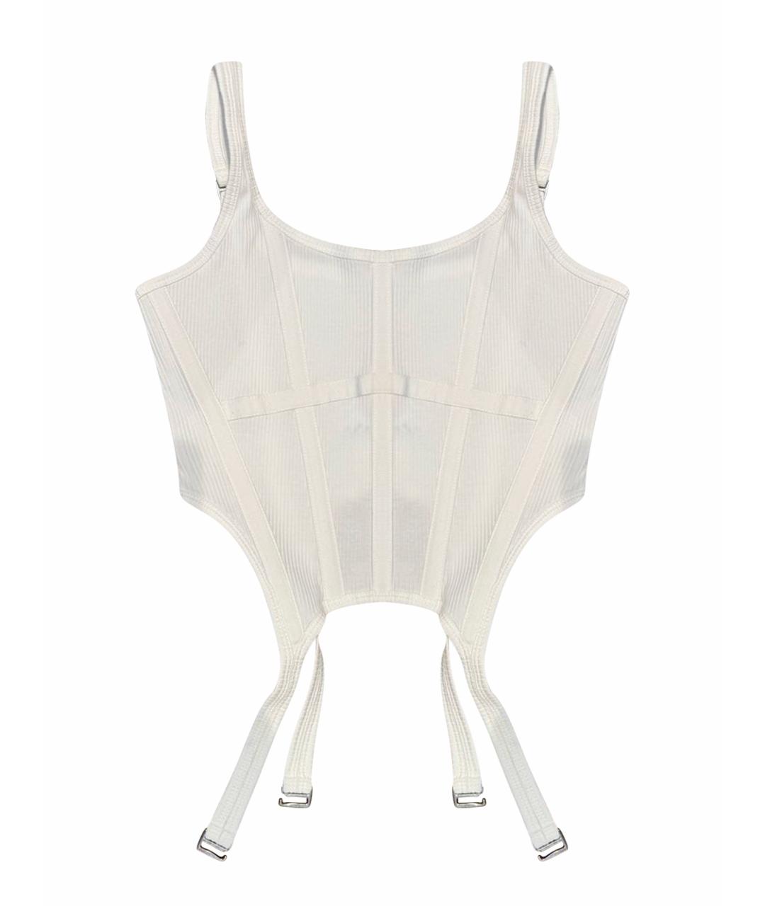 DION LEE Белая хлопковая майка, фото 1