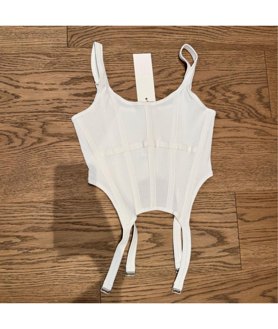 DION LEE Белая хлопковая майка, фото 3