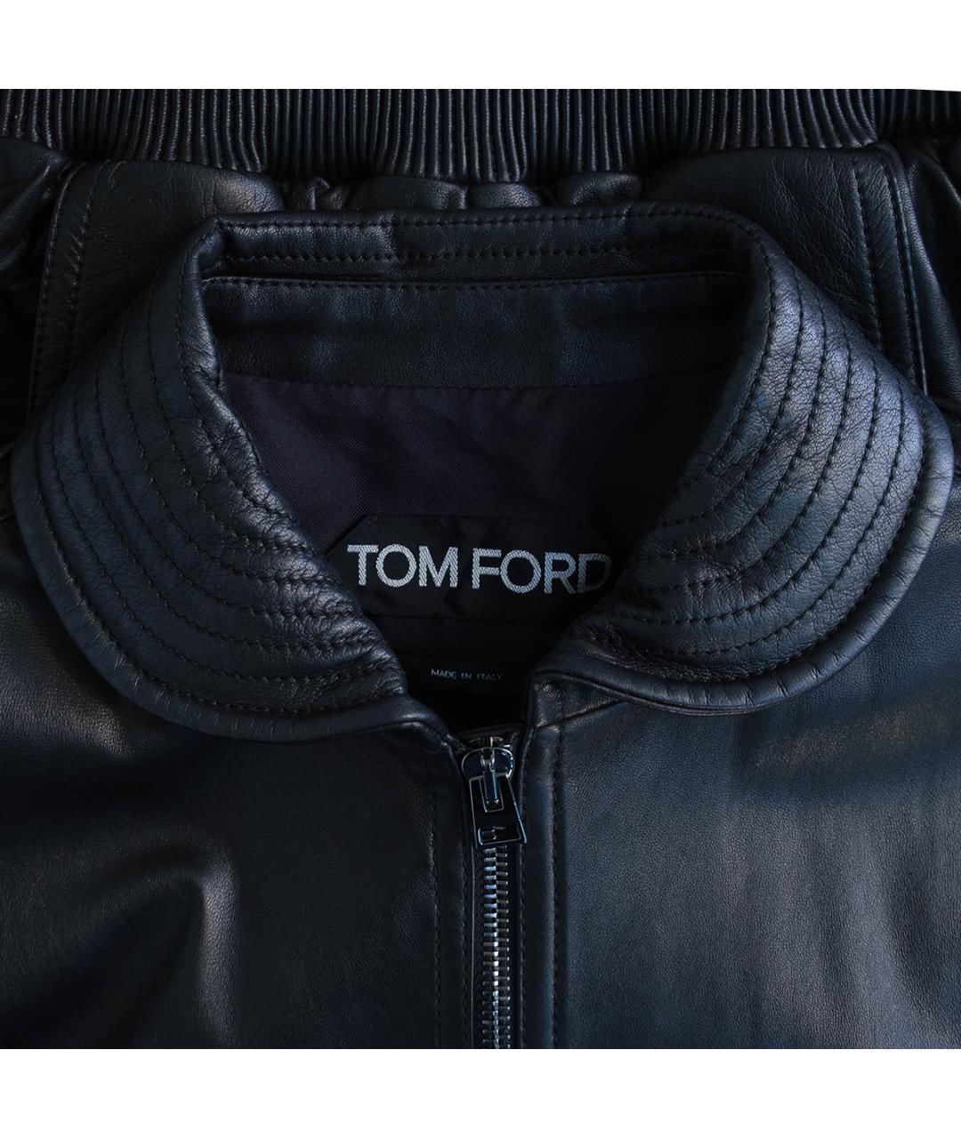 TOM FORD Черная кожаная куртка, фото 3