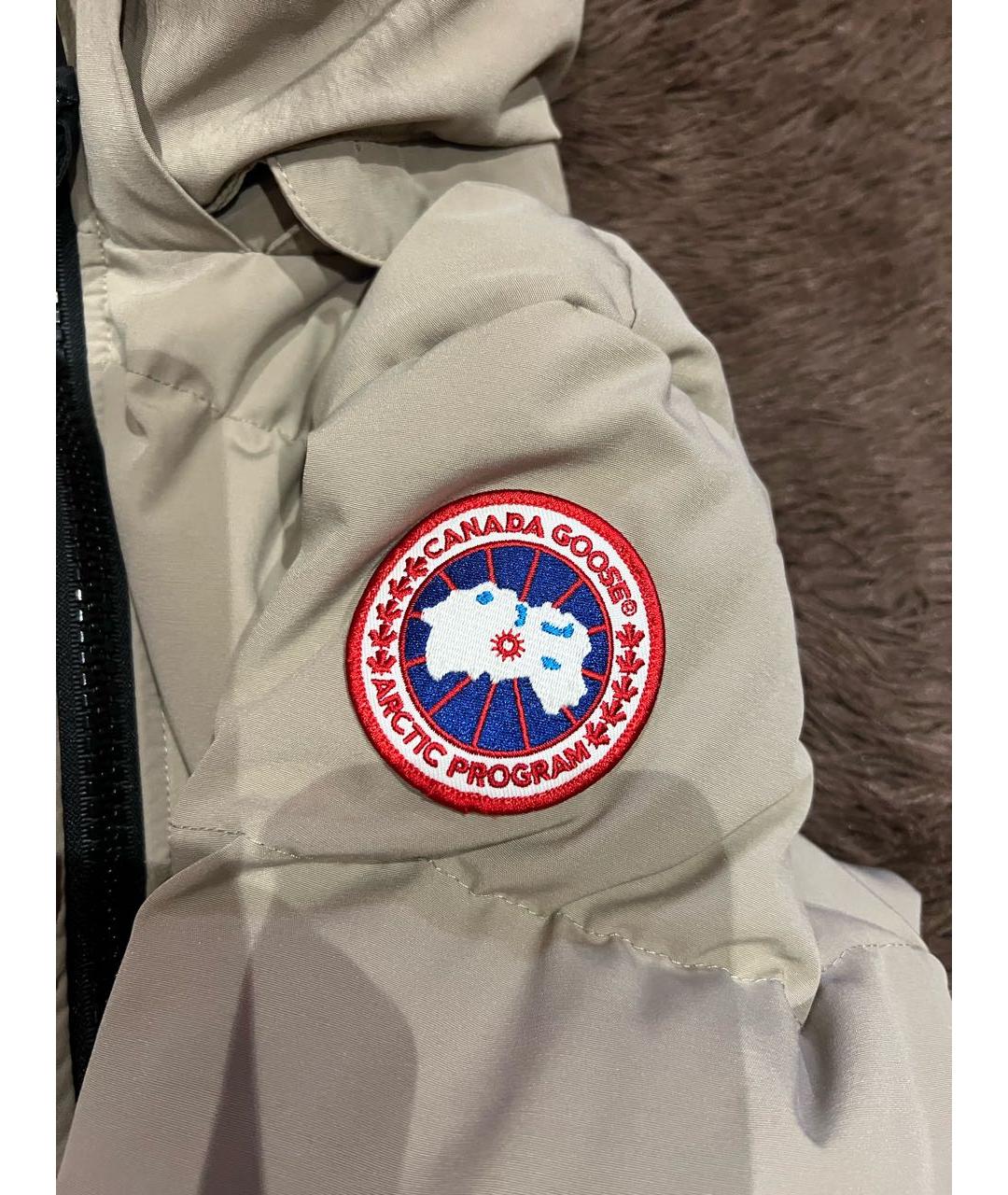 CANADA GOOSE Бежевый пуховик, фото 4
