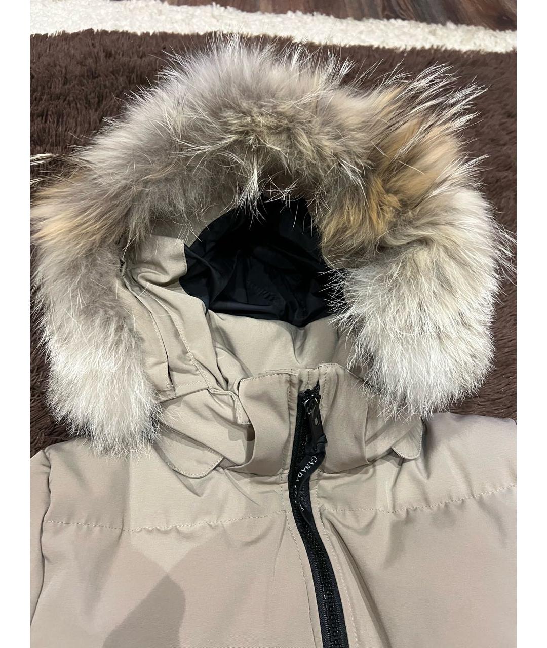 CANADA GOOSE Бежевый пуховик, фото 3