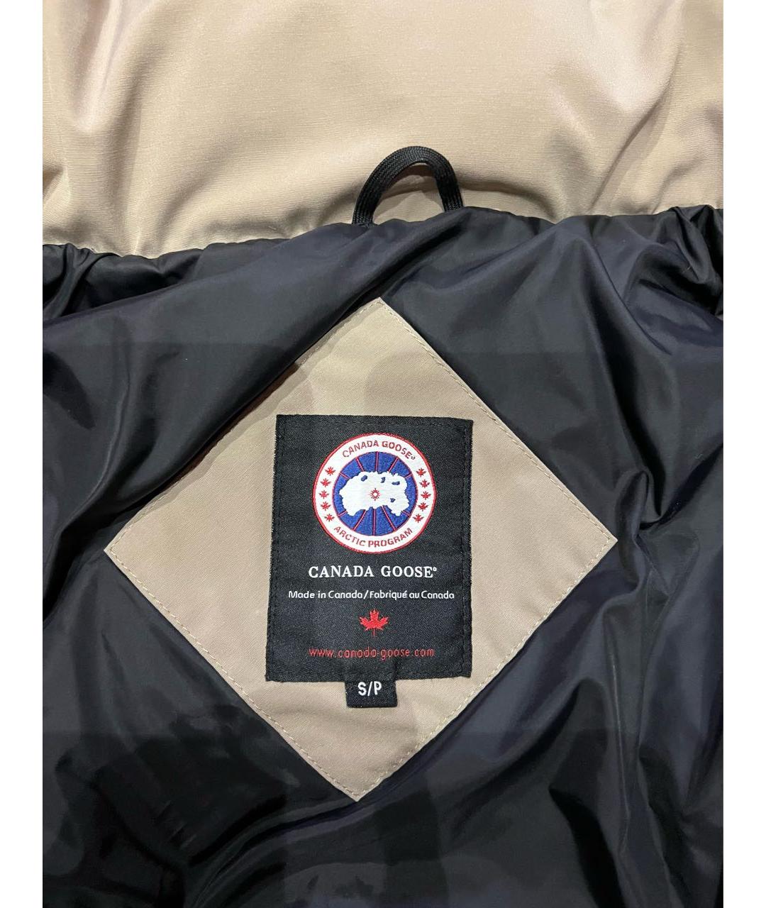 CANADA GOOSE Бежевый пуховик, фото 6