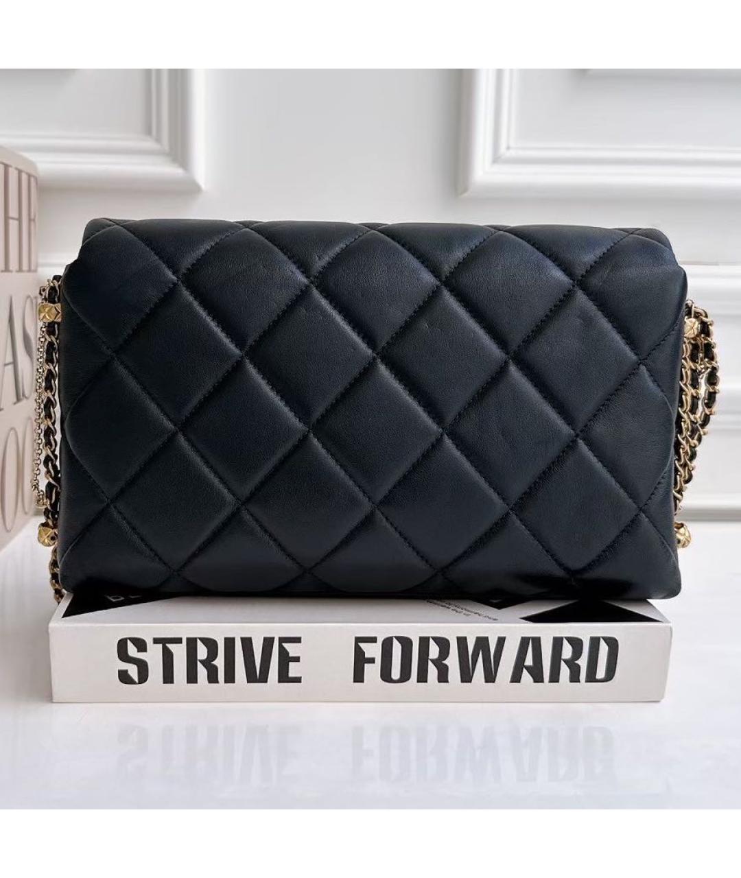 CHANEL Черная кожаная сумка через плечо, фото 3