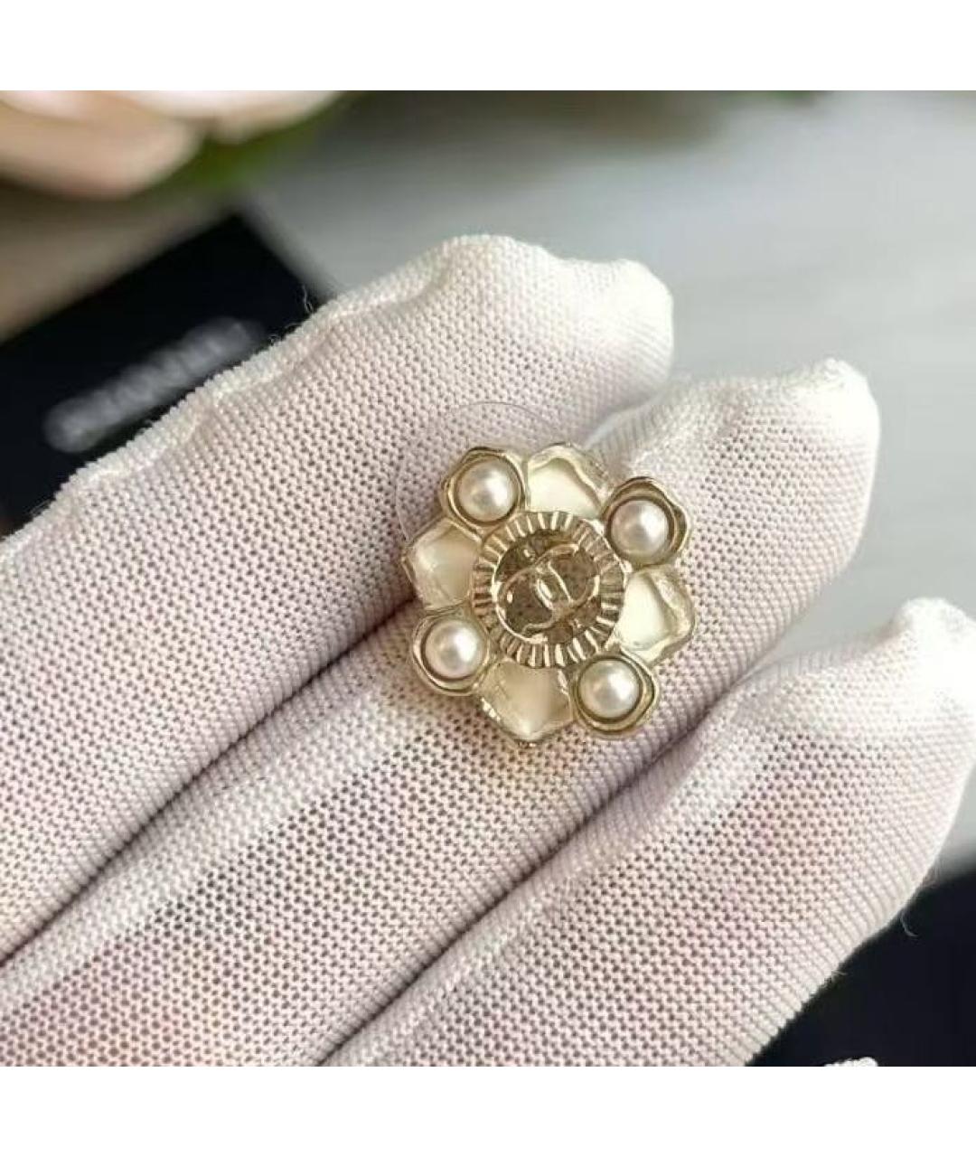 CHANEL Золотые металлические серьги, фото 5