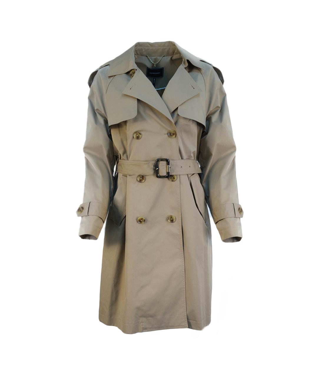 BCBG MAXAZRIA Бежевый полиэстеровый тренч/плащ, фото 7