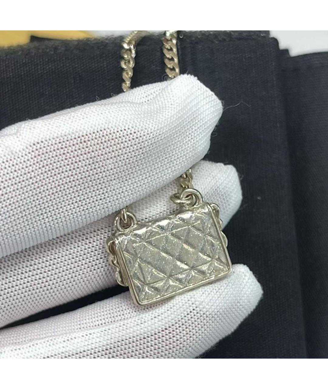 CHANEL Серебряное металлическое колье, фото 6