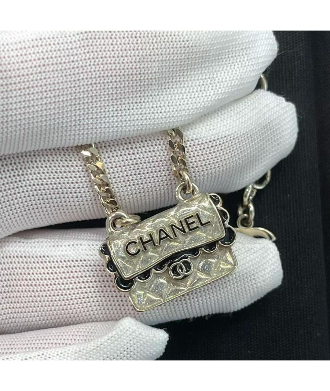 CHANEL Серебряное металлическое колье, фото 3