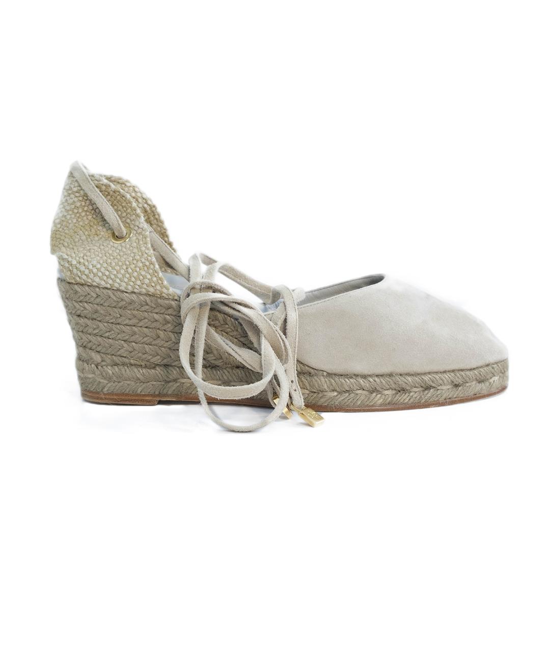 LORO PIANA Бежевые замшевые эспадрильи, фото 1