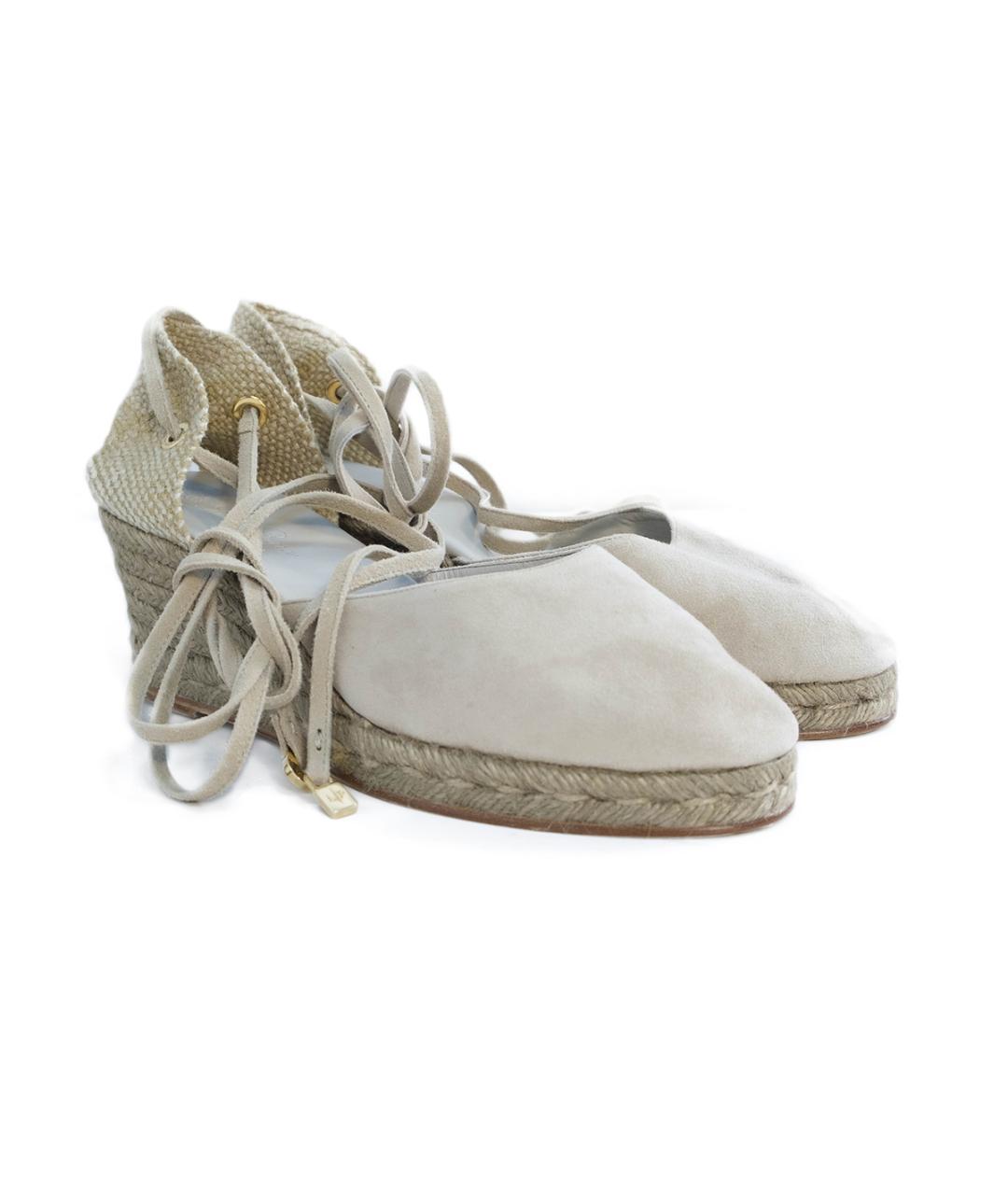 LORO PIANA Бежевые замшевые эспадрильи, фото 2