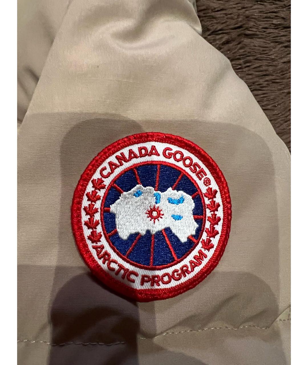 CANADA GOOSE Бежевый пуховик, фото 4