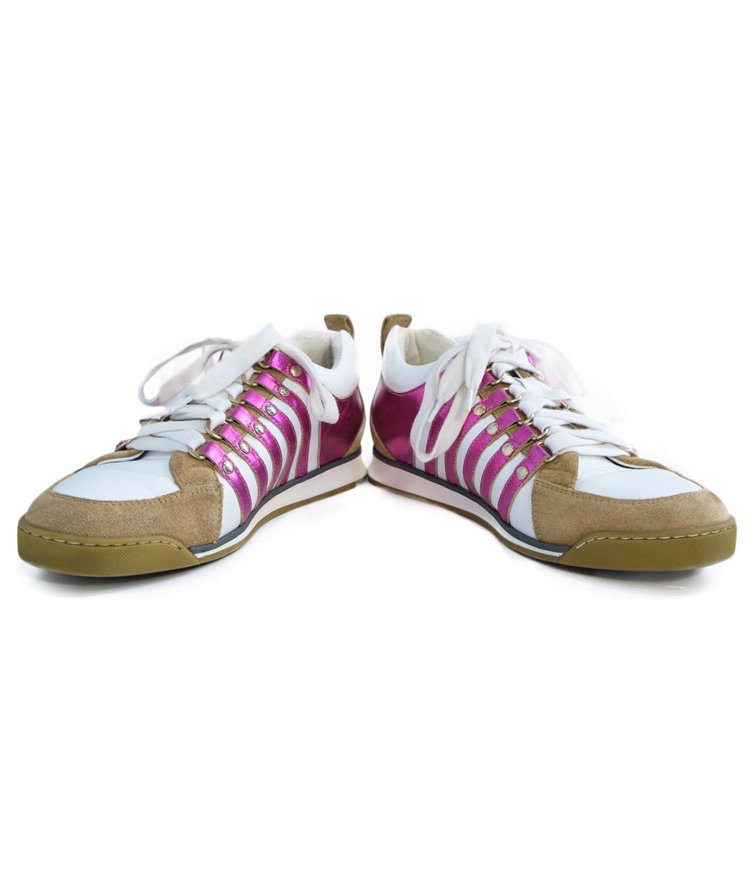 DSQUARED2 Мульти кожаные кеды, фото 4