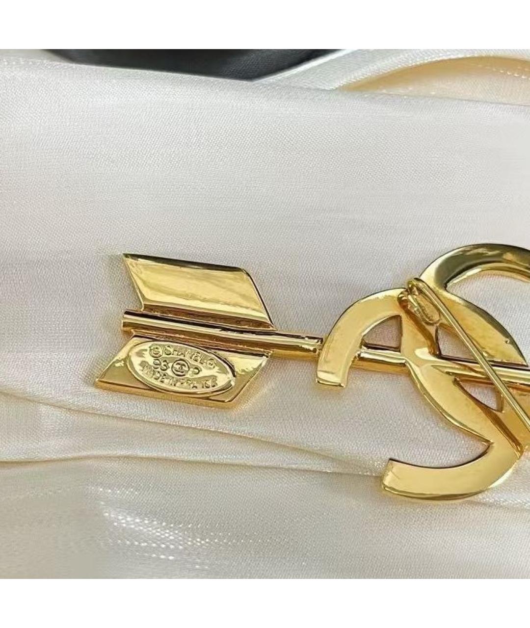 CHANEL Золотая металлическая булавка / брошь, фото 3