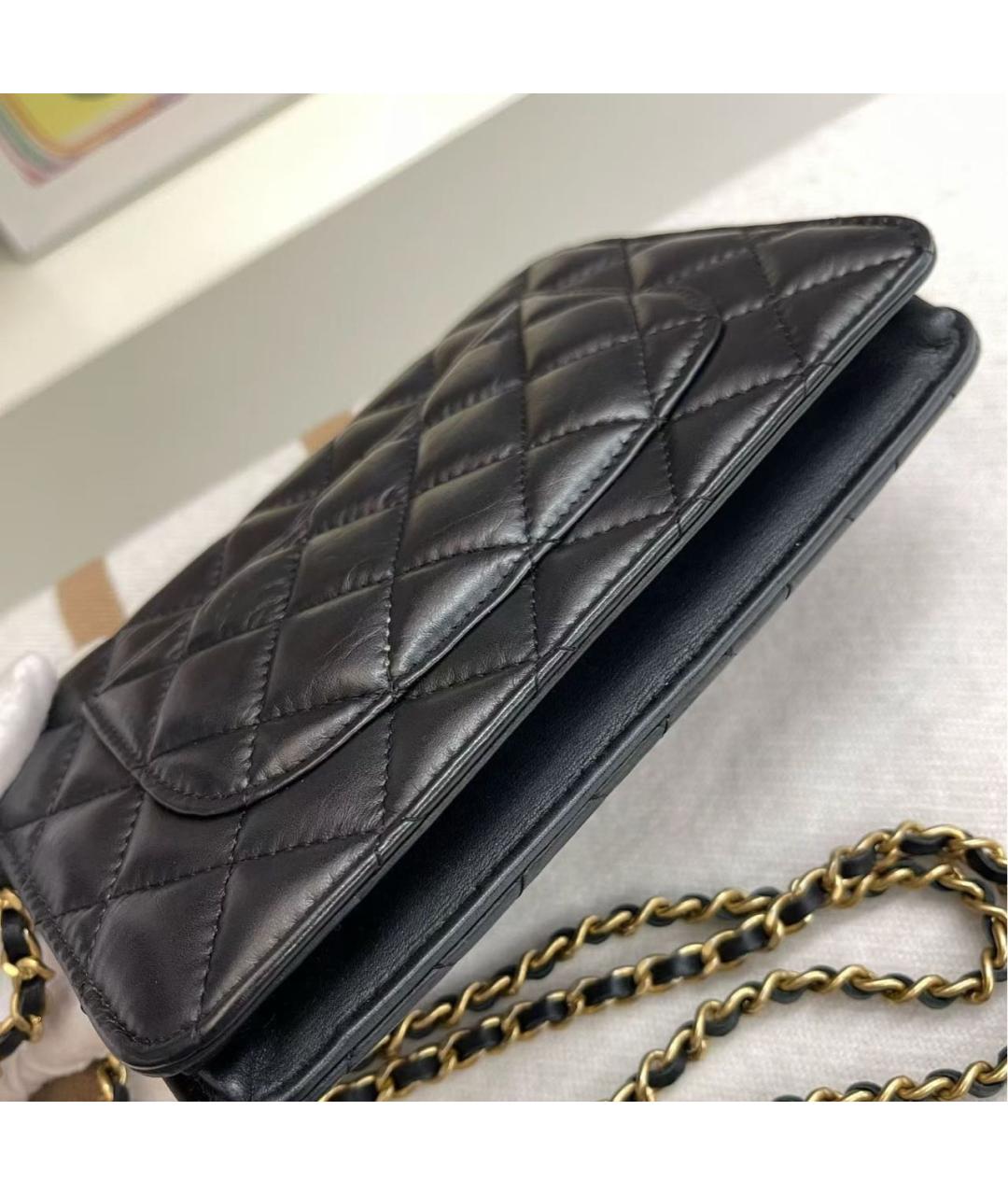 CHANEL Черная кожаная сумка через плечо, фото 4