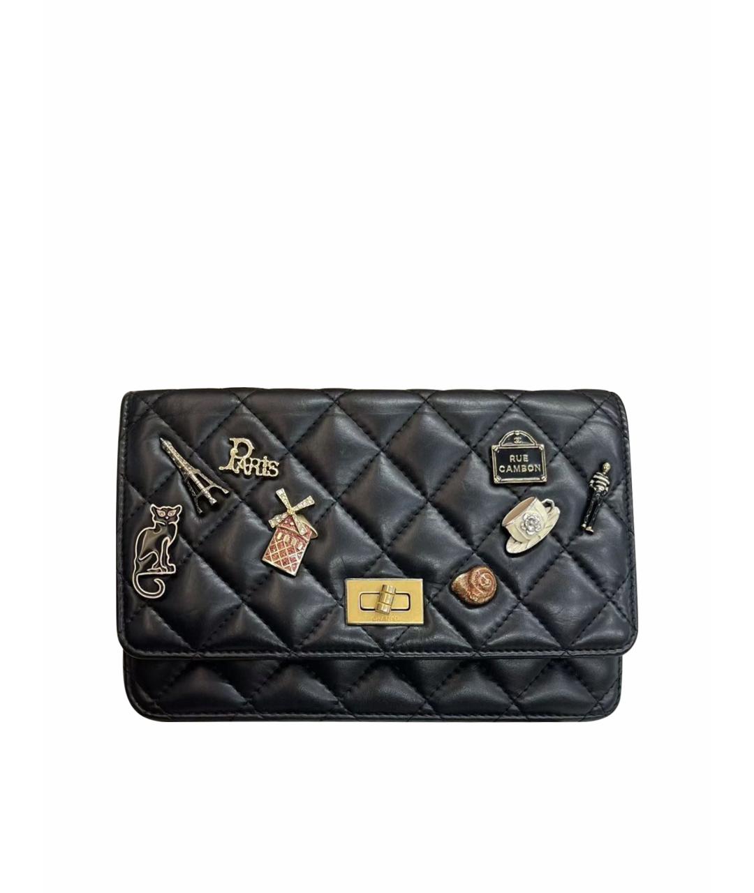 CHANEL Черная кожаная сумка через плечо, фото 1