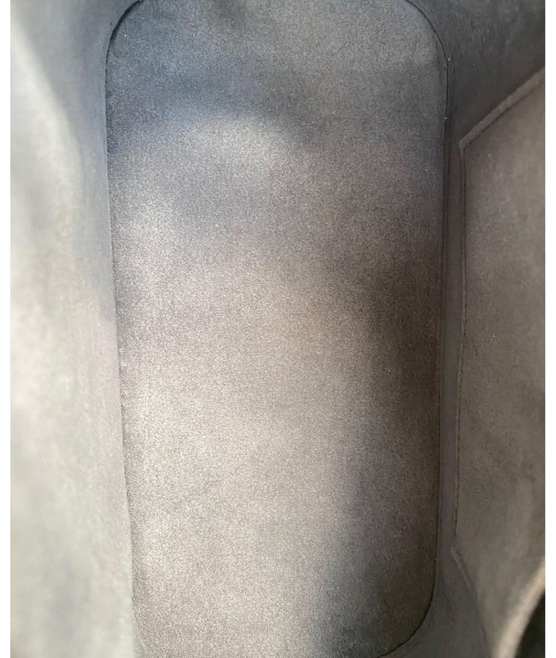 LOUIS VUITTON Черная кожаная сумка с короткими ручками, фото 7