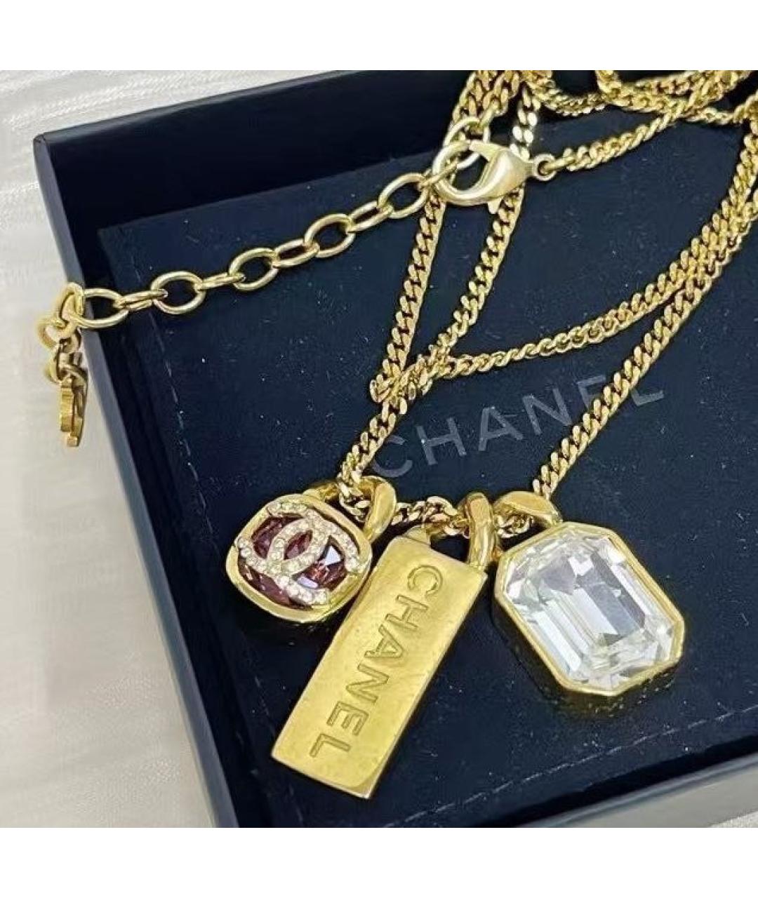 CHANEL Золотое металлическое колье, фото 2