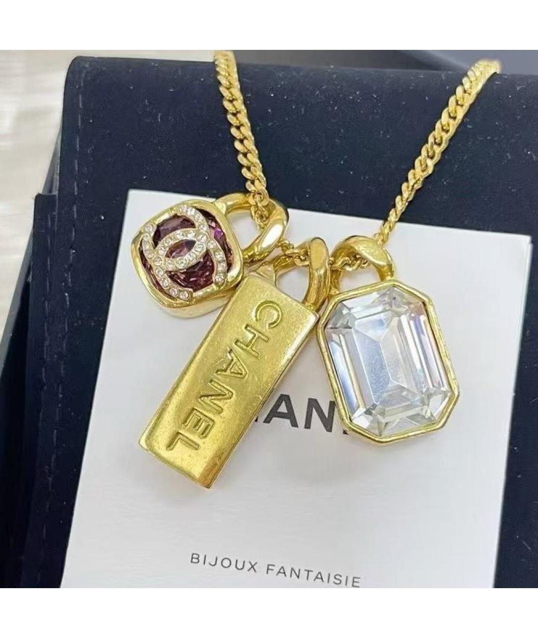 CHANEL Золотое металлическое колье, фото 3