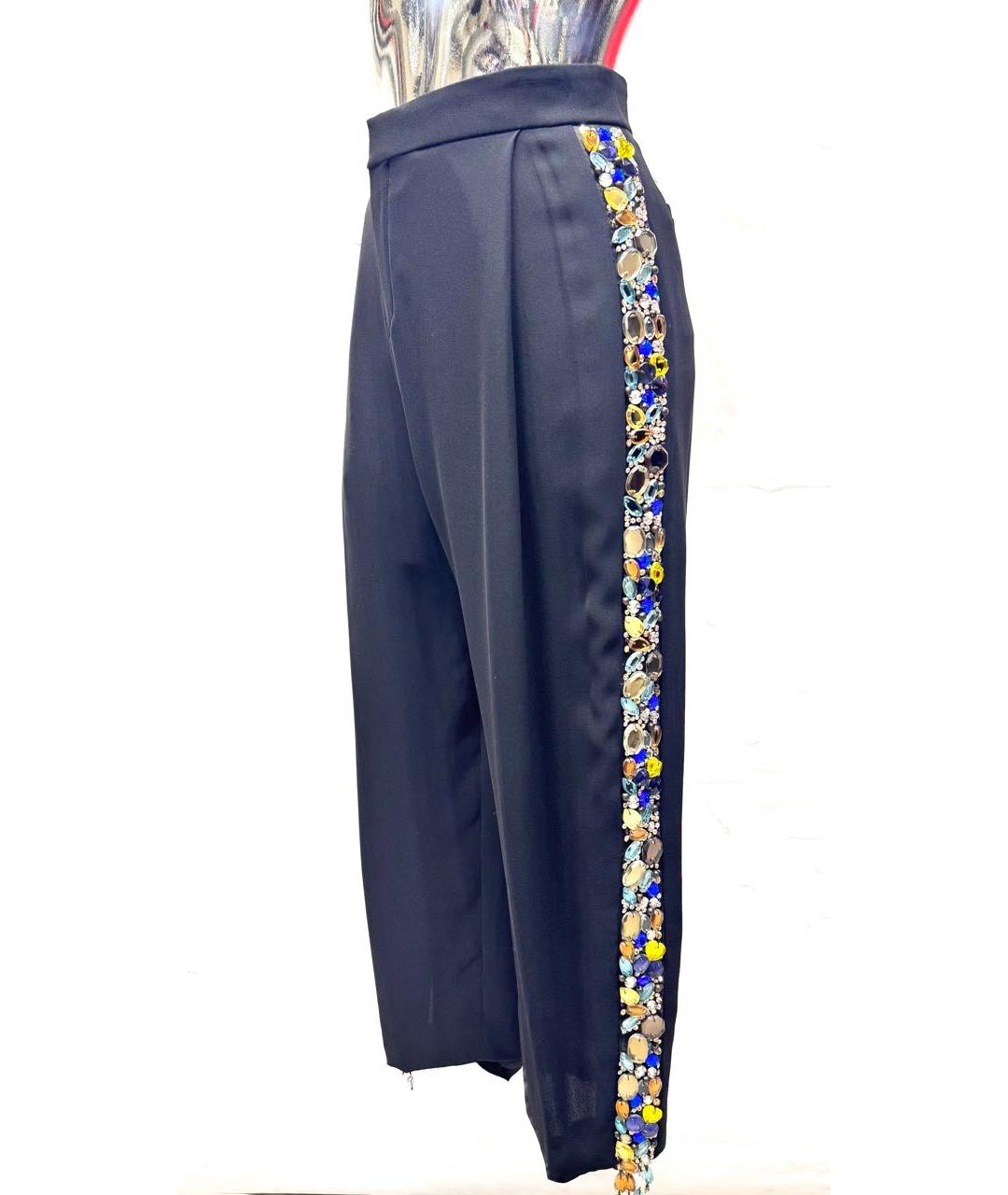 CHLOE Черные шелковые брюки широкие, фото 2