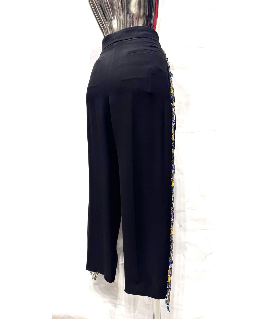 CHLOE Черные шелковые брюки широкие, фото 3