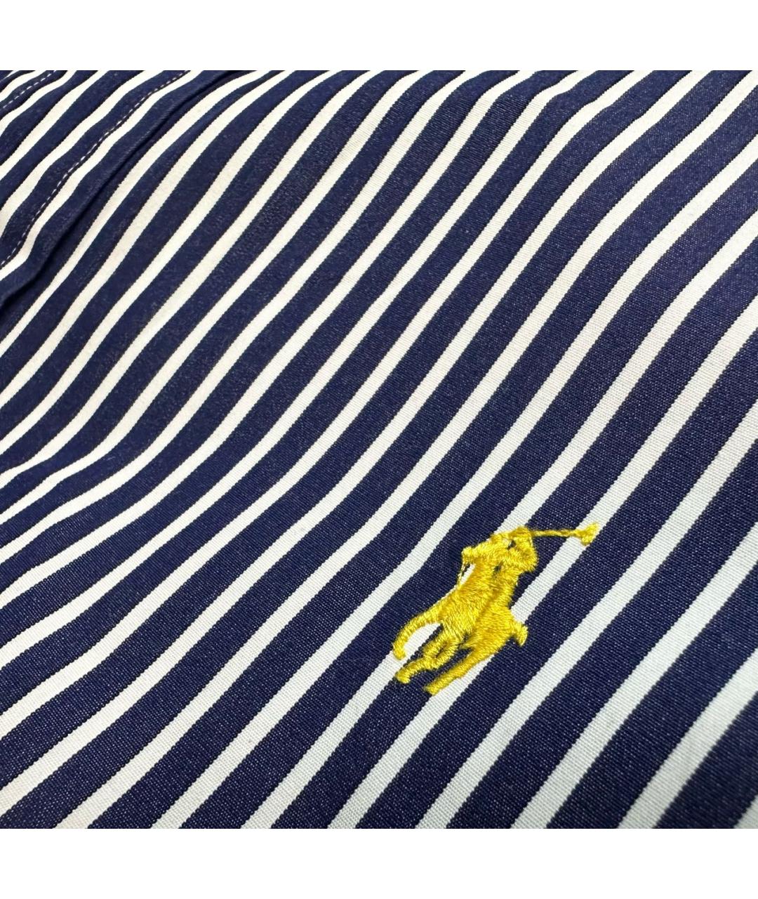 RALPH LAUREN Темно-синяя хлопковая кэжуал рубашка, фото 4