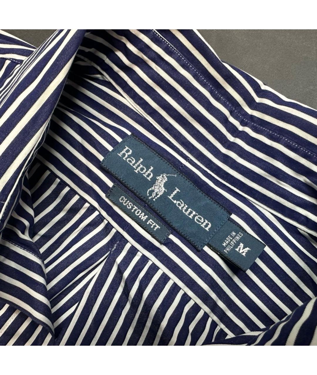 RALPH LAUREN Темно-синяя хлопковая кэжуал рубашка, фото 5