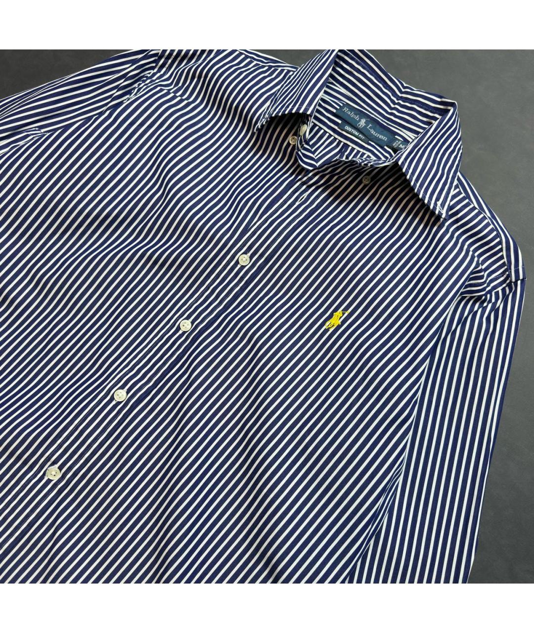 RALPH LAUREN Темно-синяя хлопковая кэжуал рубашка, фото 2