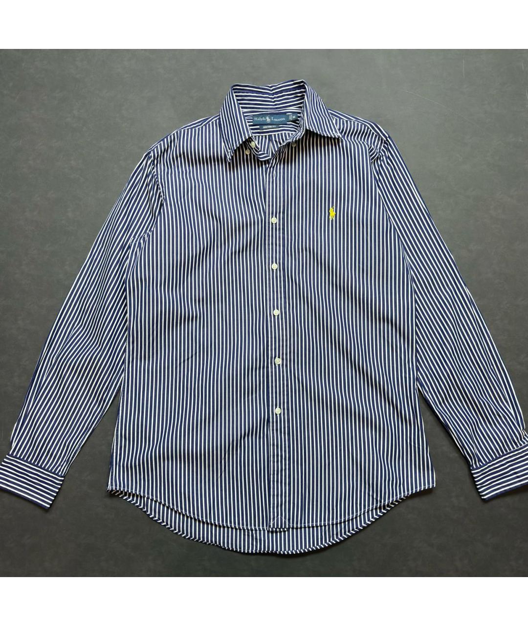 RALPH LAUREN Темно-синяя хлопковая кэжуал рубашка, фото 8