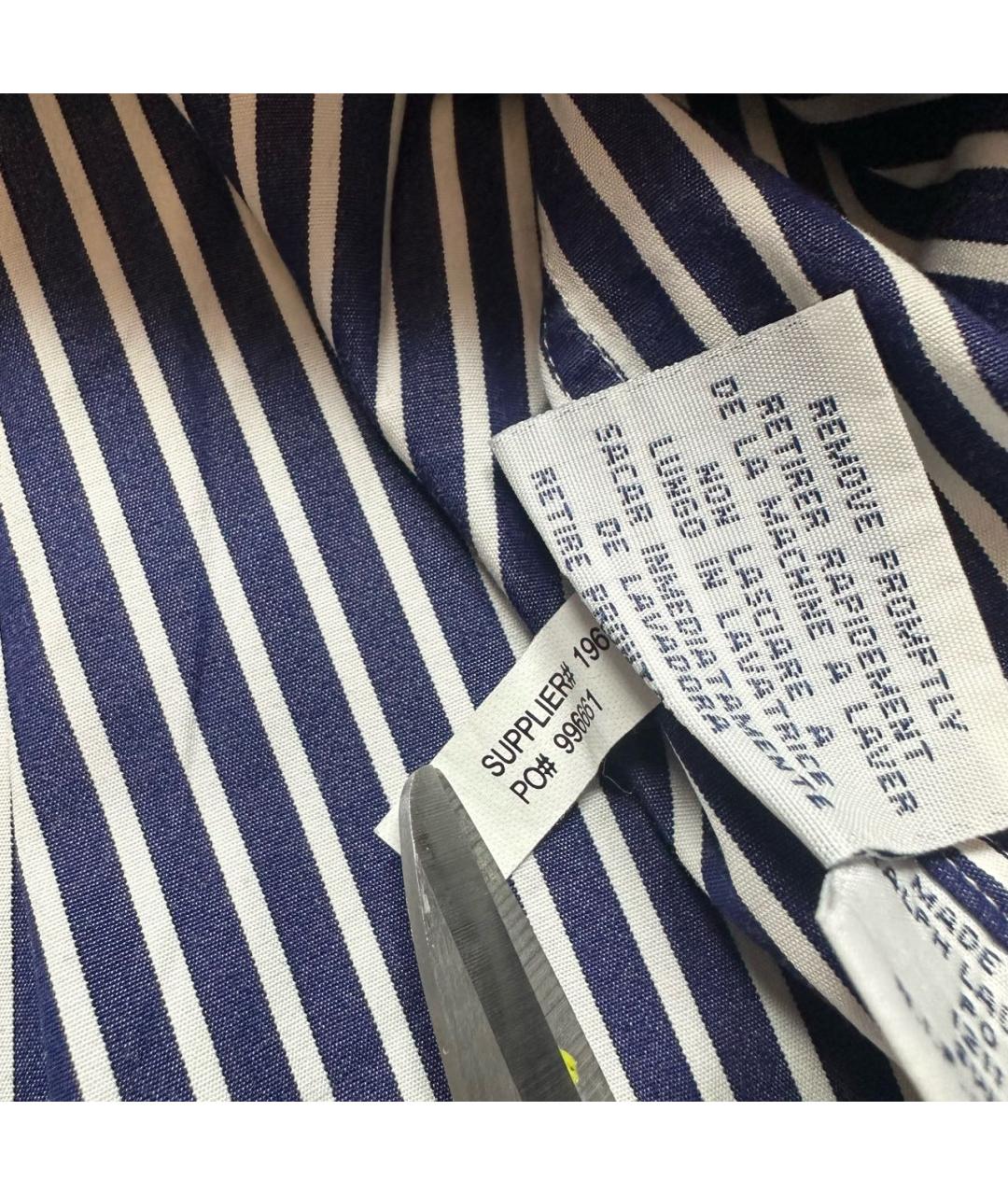 RALPH LAUREN Темно-синяя хлопковая кэжуал рубашка, фото 7