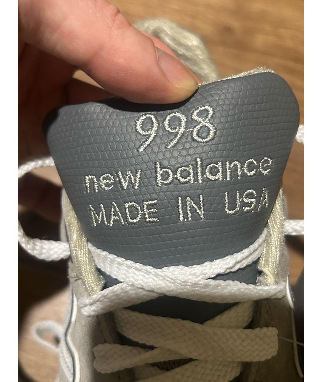 NEW BALANCE Серые замшевые низкие кроссовки / кеды, фото 6