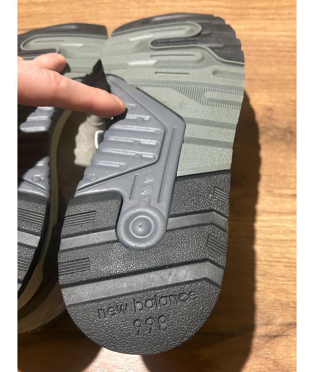 NEW BALANCE Серые замшевые низкие кроссовки / кеды, фото 5