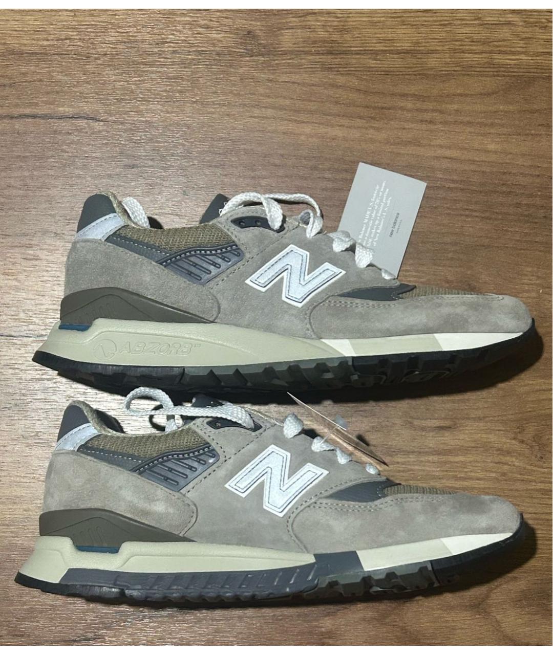 NEW BALANCE Серые замшевые низкие кроссовки / кеды, фото 8