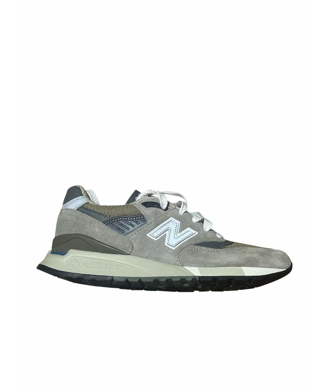 NEW BALANCE Серые замшевые низкие кроссовки / кеды, фото 1