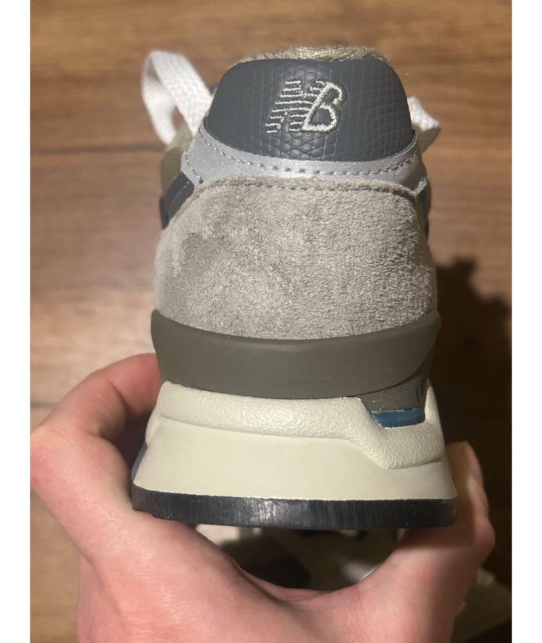 NEW BALANCE Серые замшевые низкие кроссовки / кеды, фото 4