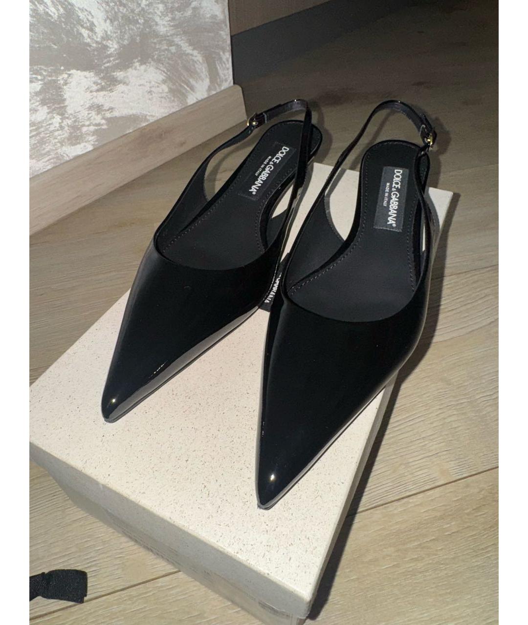 DOLCE&GABBANA Черные туфли из лакированной кожи, фото 2