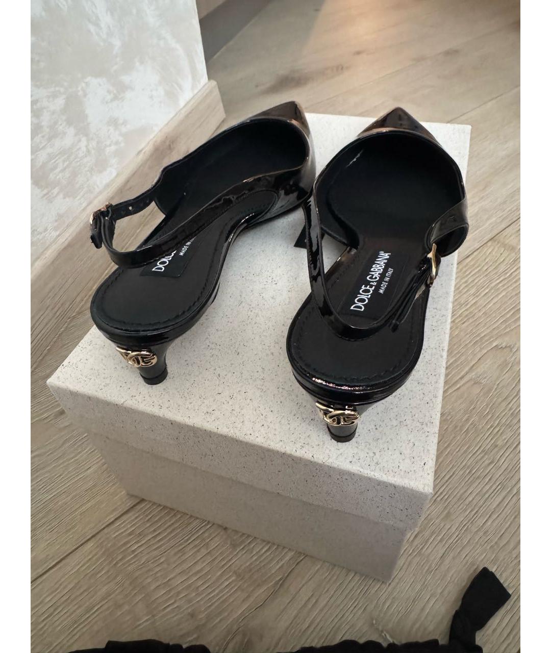 DOLCE&GABBANA Черные туфли из лакированной кожи, фото 3