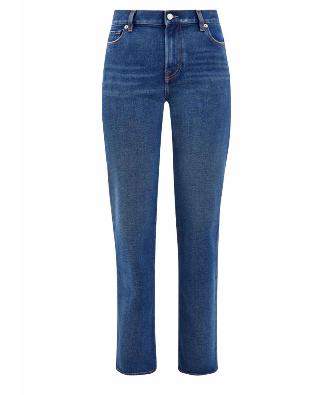 VALENTINO Темно-синие хлопковые прямые джинсы, фото 1