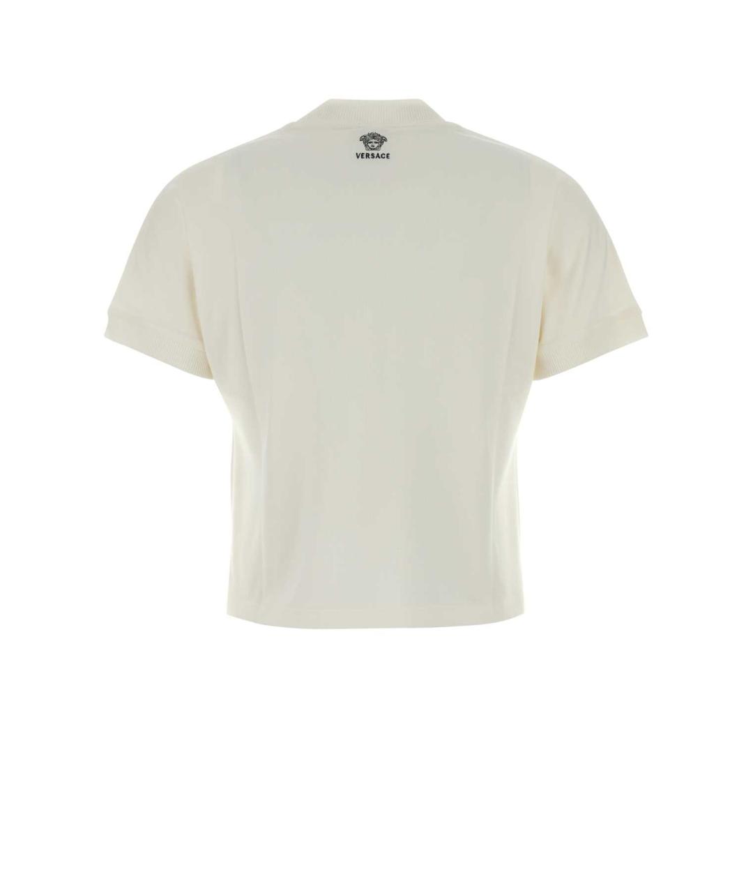 VERSACE Бежевая хлопковая футболка, фото 2
