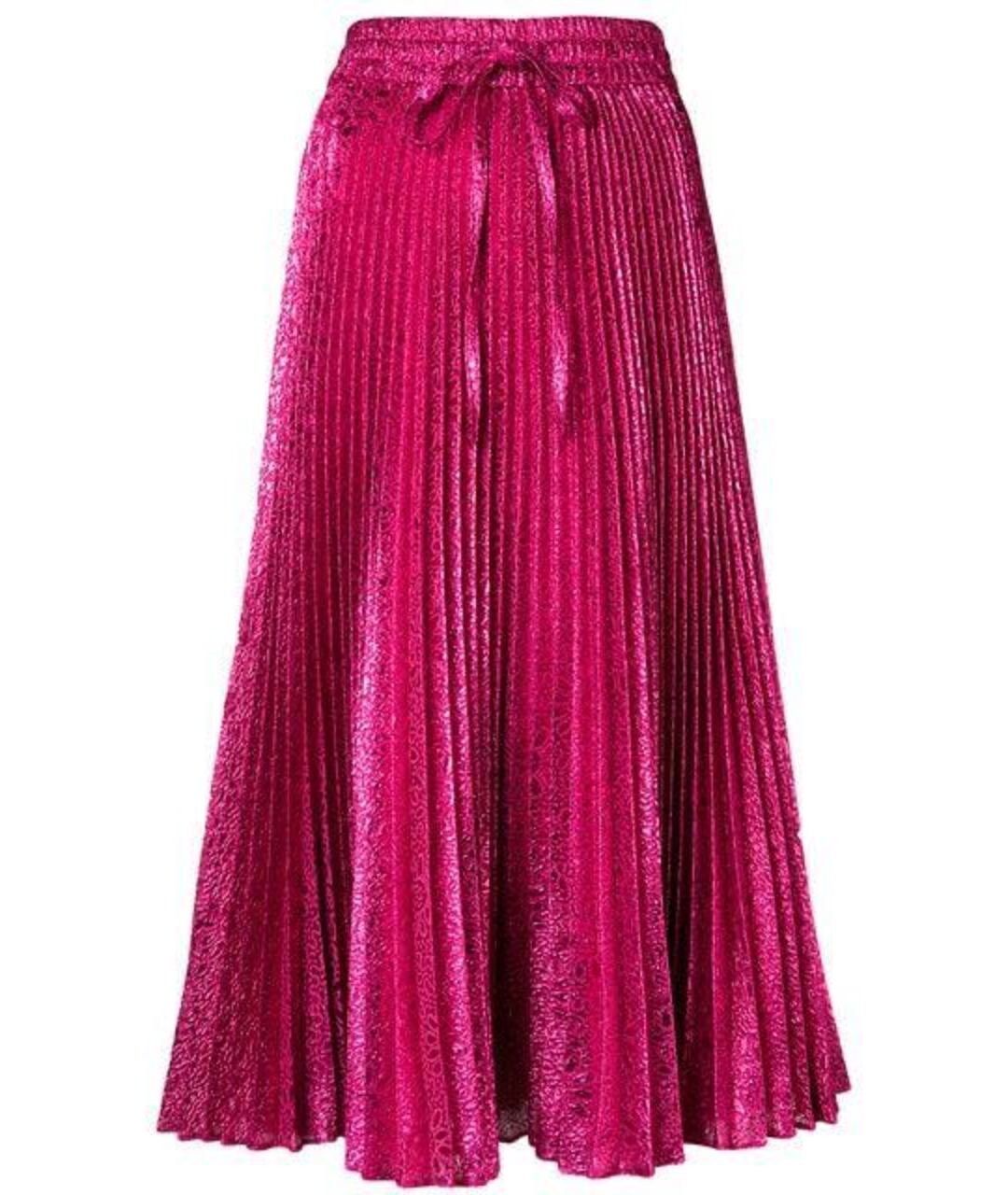 RED VALENTINO Розовая полиэстеровая юбка миди, фото 1