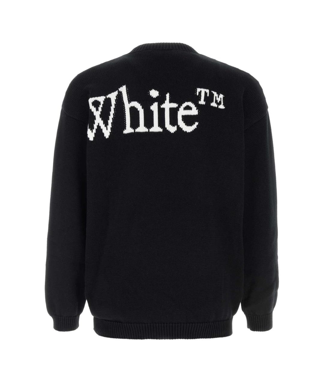 OFF-WHITE Черный хлопковый джемпер / свитер, фото 2
