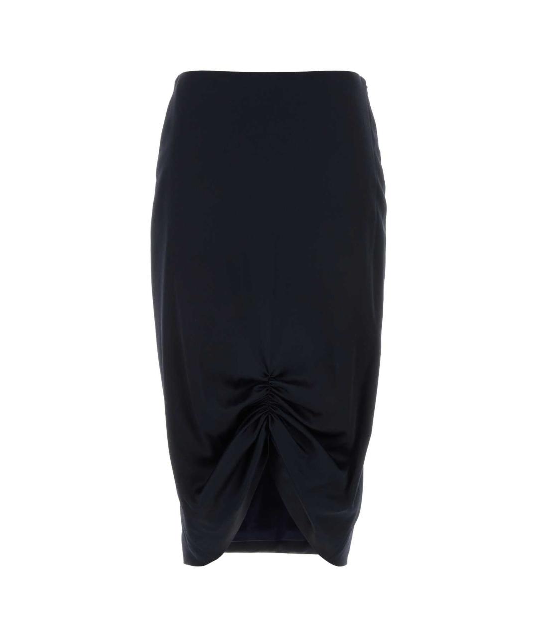 VALENTINO Темно-синяя вискозная юбка миди, фото 1