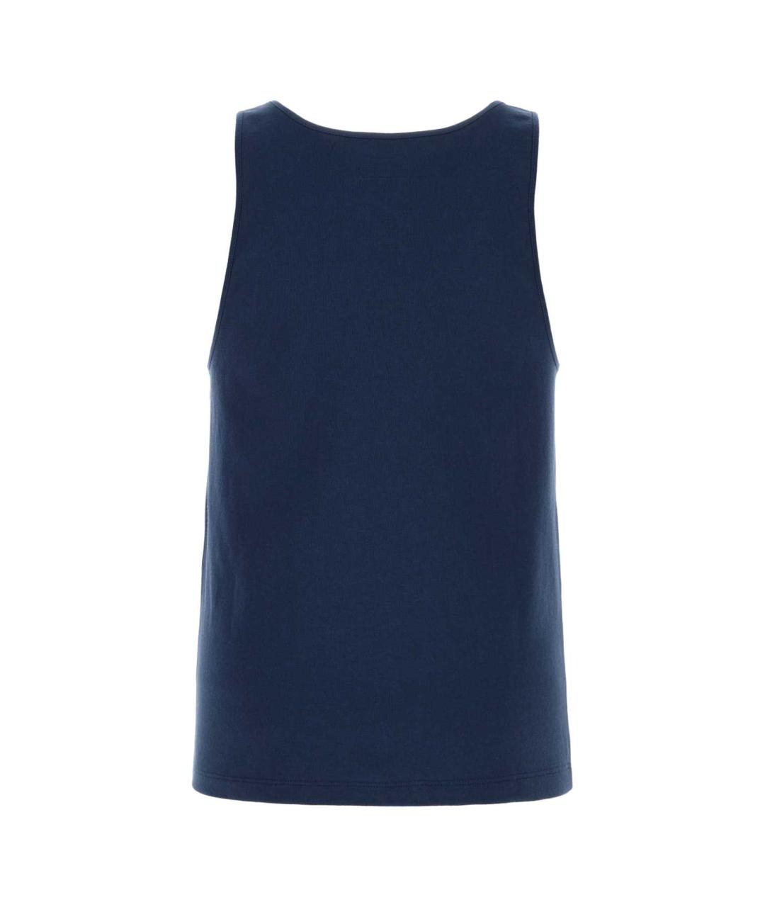 SAINT LAURENT Синяя хлопковая майка, фото 2