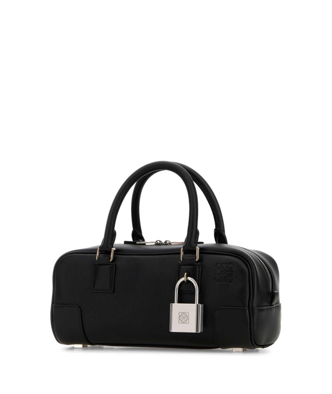 LOEWE Черная кожаная сумка с короткими ручками, фото 2