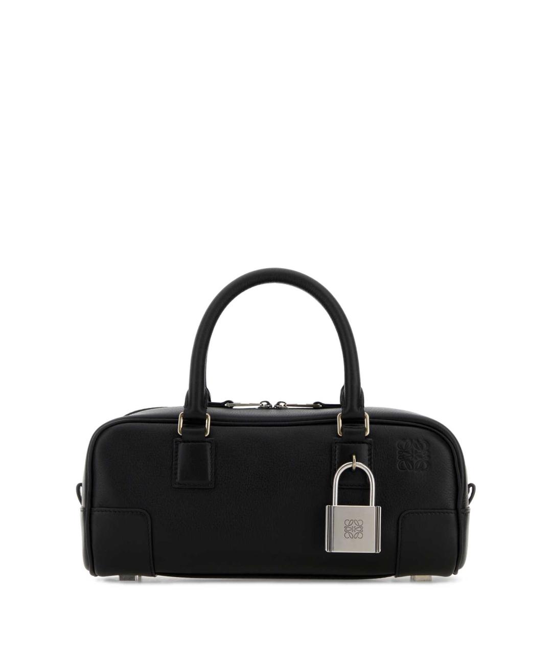 LOEWE Черная кожаная сумка с короткими ручками, фото 1