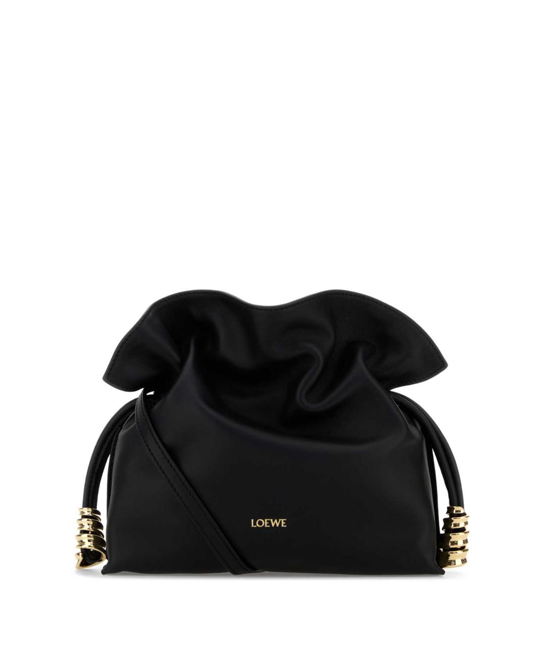 LOEWE Черная кожаная сумка с короткими ручками, фото 1