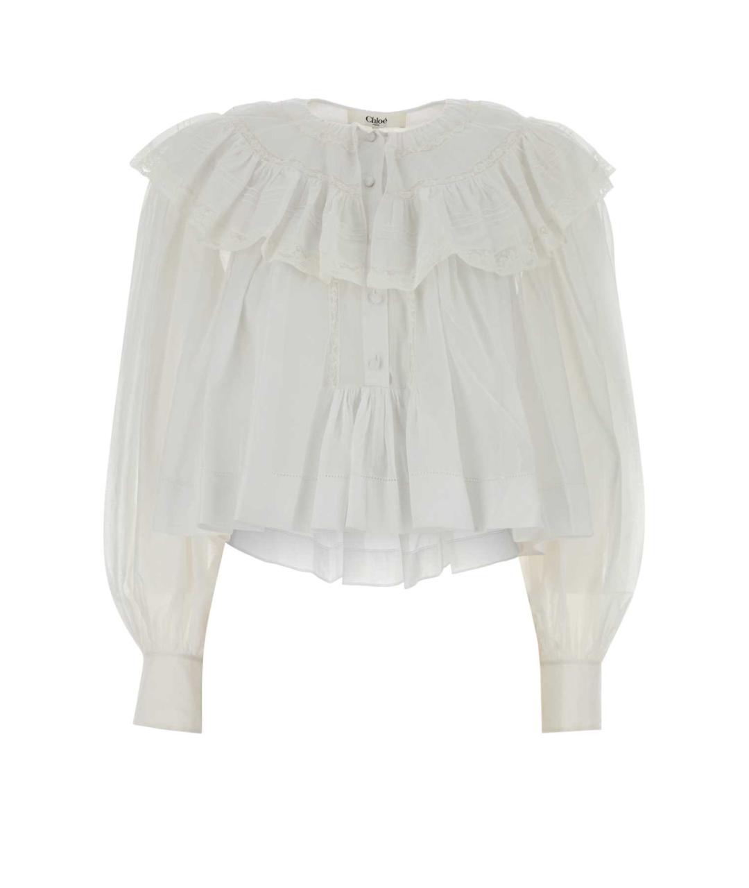 CHLOE Белая хлопковая блузы, фото 1