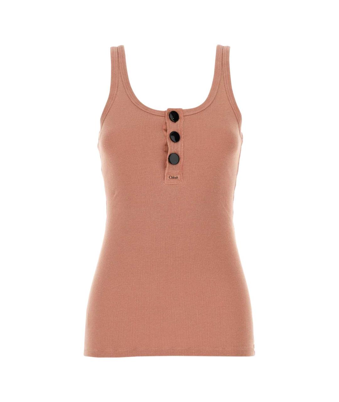 CHLOE Розовая хлопковая майка, фото 1