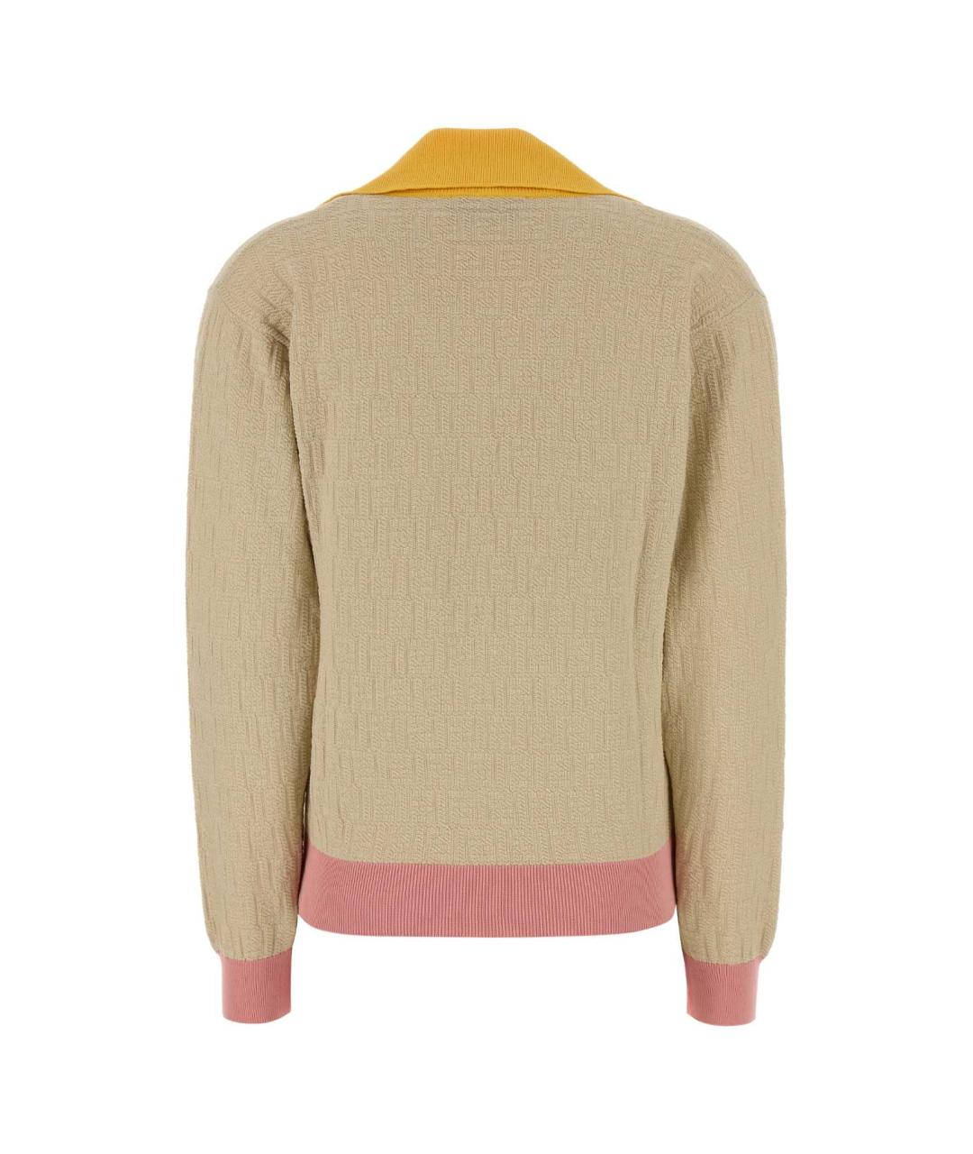 FENDI Бежевый хлопковый джемпер / свитер, фото 2