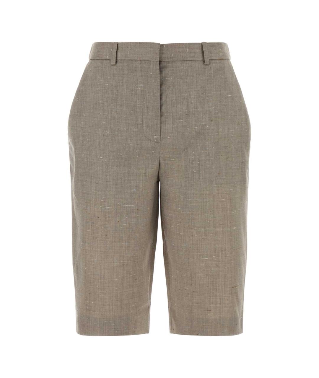 LOULOU STUDIO Бежевые шерстяные шорты, фото 1